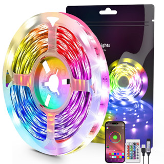 Chạy Bằng USB 16 Màu Dây Đèn LED Đồng Bộ Âm Nhạc RGB Home TV PC Màn Hình Máy Tính Ứng Dụng Đèn Nền Hoặc Điều Khiển Từ Xa 1 / 2 / 3 / 4 / 5 / 10 / 15 / 20 / 30M