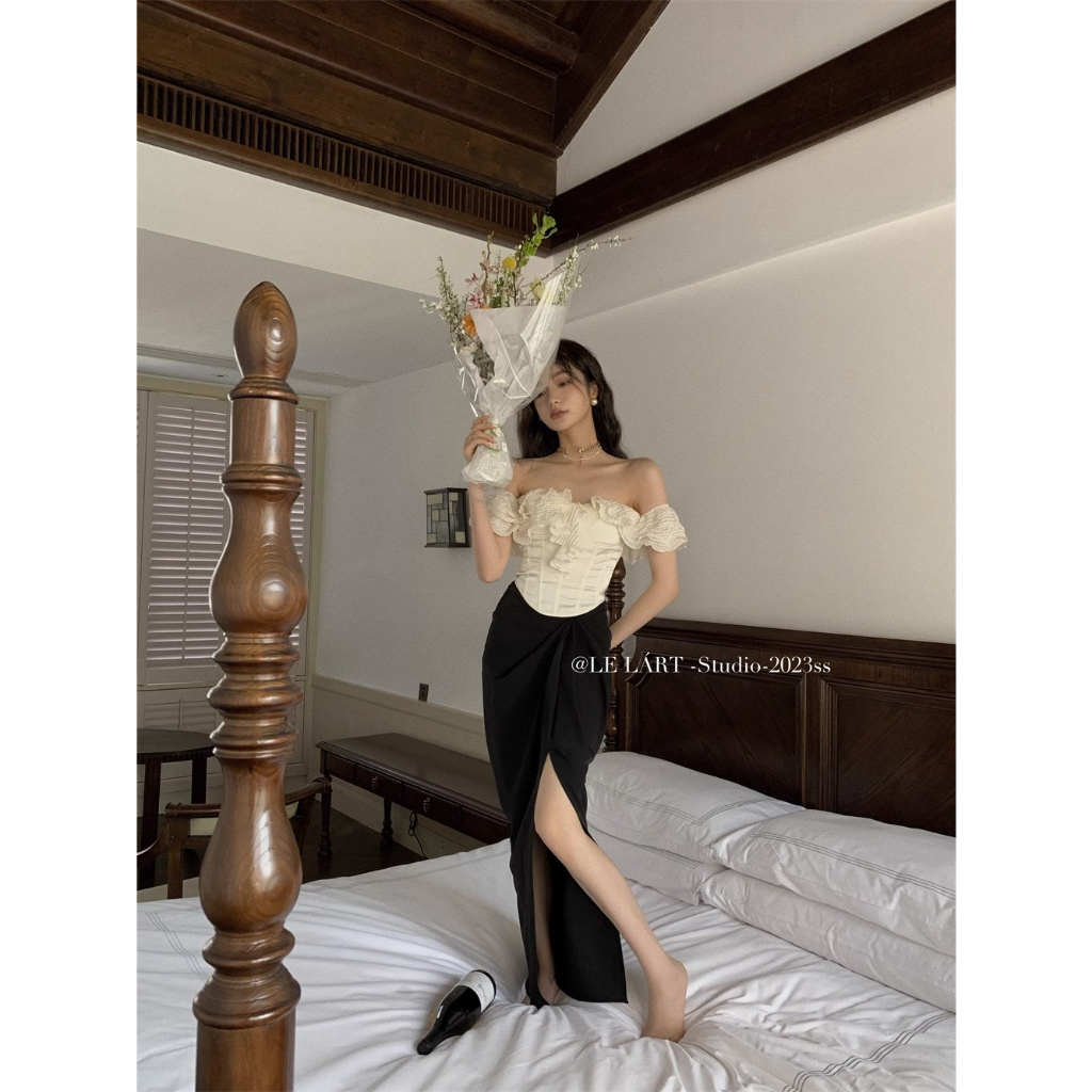 Áo Sơ Mi Cao Cấp Dáng Ôm Hở Vai Thời Trang Mùa Hè Hàn Quốc 2023