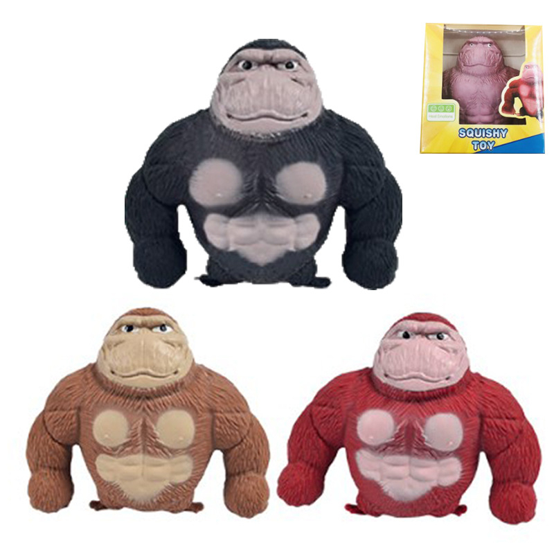 Gamma Baby-Squishy Monkey Stretch Gorilla Figure Gorilla Latex Gorilla Soft Stretchy Gorilla Toy Stretchy Gorilla Action Figure for Kids Child Boys Girls