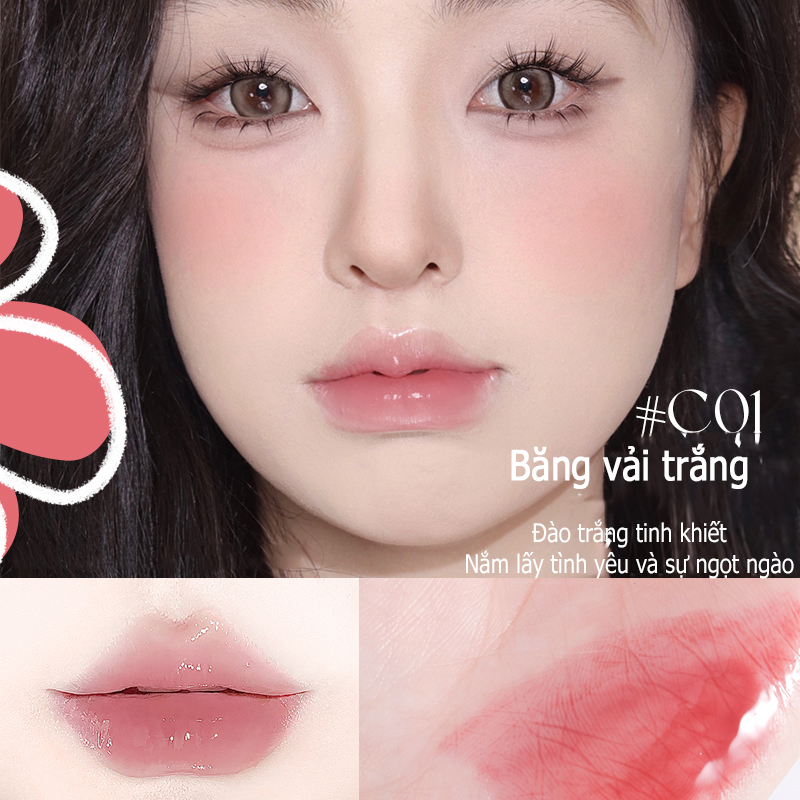 VEECCI Son Bóng Pha Lê, Kết Cấu Thạch, Dưỡng Ẩm, Gợi Cảm, Men Môi