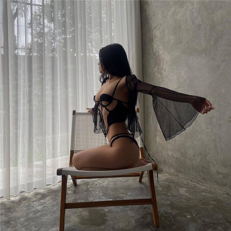 Weird Puss Áo Lưới Hai Dây Có Thể Điều Chỉnh Thời Trang Đường Phố Quyến Rũ Cho Nữ