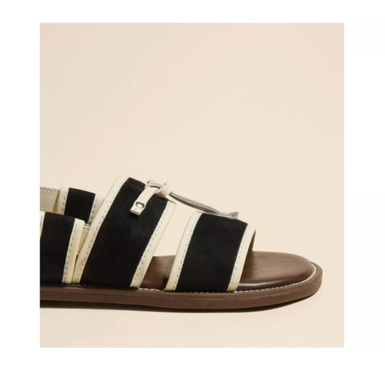 Giày Sandal Đế Bằng Phong Cách Roman Thời Trang Đi Biển Mùa Hè Cho Nữ