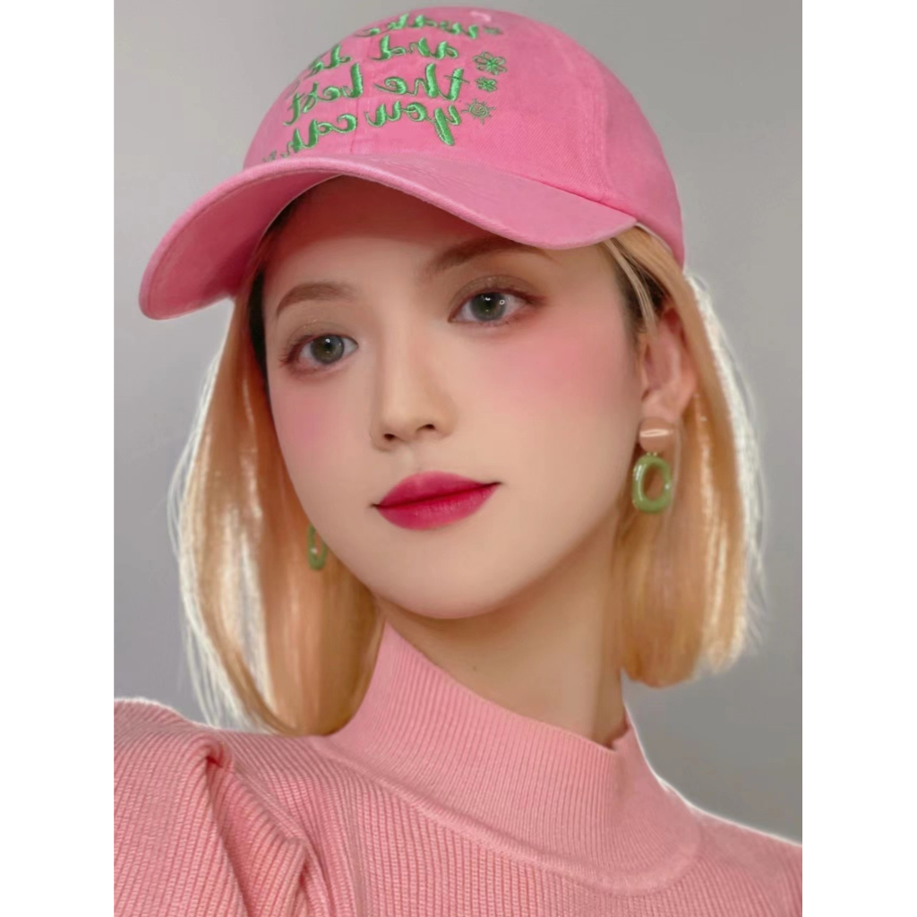 Mũ Lưỡi Trai Denim Thêu Chữ Thời Trang Cho Cặp Đôi