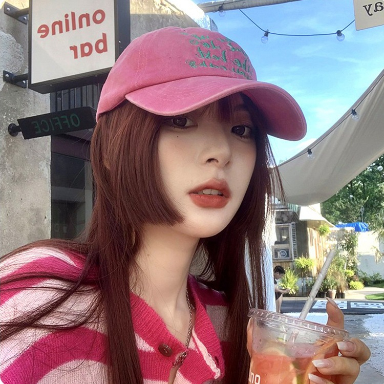 Mũ Lưỡi Trai Denim Thêu Chữ Thời Trang Cho Cặp Đôi