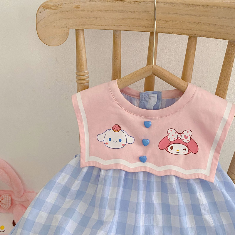 Đầm Búp Bê Công Chúa Không Tay Họa Tiết Hello Kitty Ngọt Ngào Cho Bé Gái