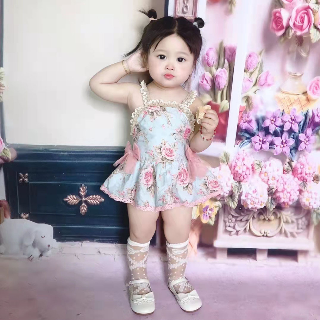 Đầm Công Chúa Lolita In Họa Tiết Dễ Thương Thời Trang Mùa Hè Cho Bé Gái Sơ Sinh