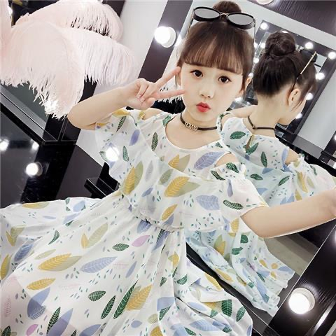 Đầm Bé Gái Đầm Chiffon Phong Cách Hàn Quốc Thời Trang Mùa Hè Mới Cho Bé Gái Váy Bé Gái