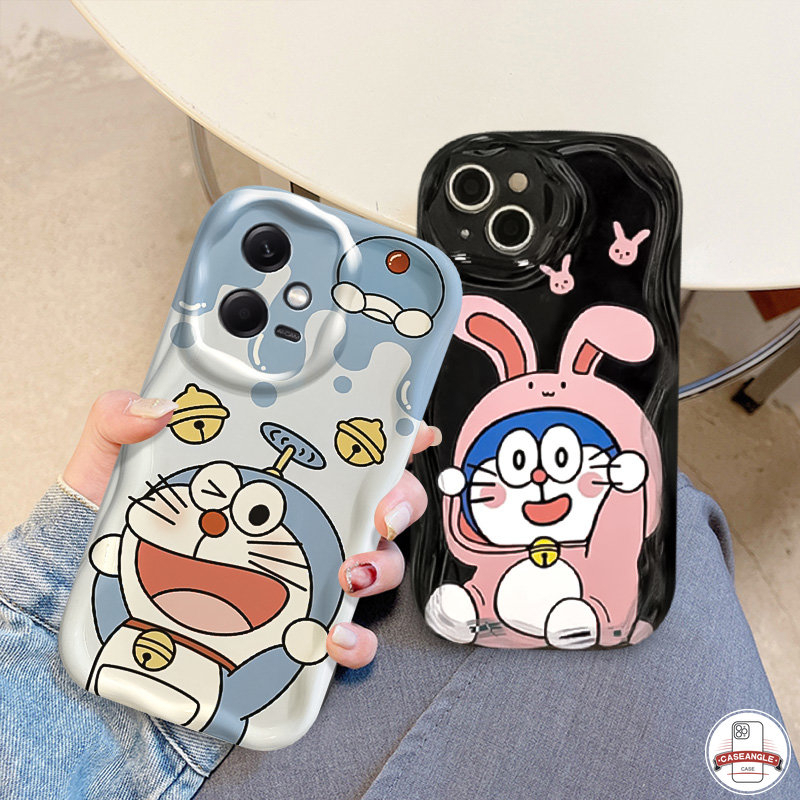 Ốp Điện Thoại Mềm Viền Cong Hình Doraemon 3D Dễ Thương Cho IPhone 11 14 12 13 Pro Max 7 8 Plus XR 6s 6 X XS Max SE 2020