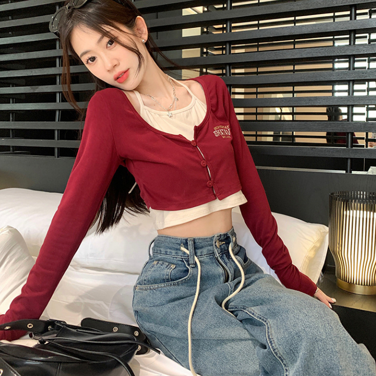 Áo Thun Tay Dài Eo Cao Phong Cách Mùa Hè Độc Đáo Hợp Thời Trang Dễ Phối Đồ Cho Nữ