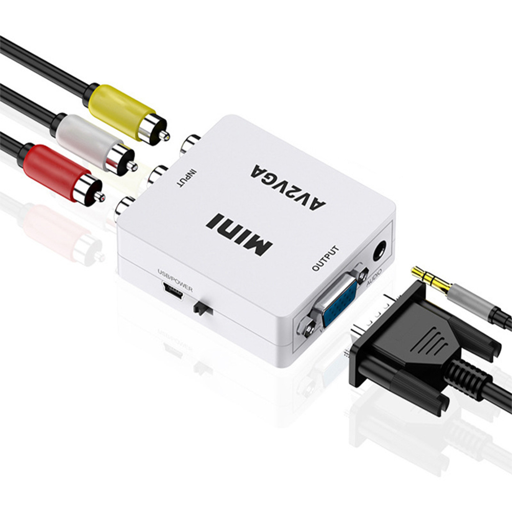 Bộ ChuyểN ĐổI AV RCA CVBS Sang VGA Cho TV Box / PC / MàN HìNh 1080P HDTV
