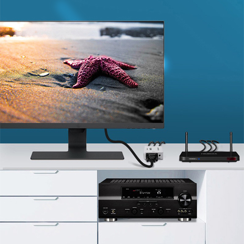 Bộ ChuyểN ĐổI AV RCA CVBS Sang VGA Cho TV Box / PC / MàN HìNh 1080P HDTV