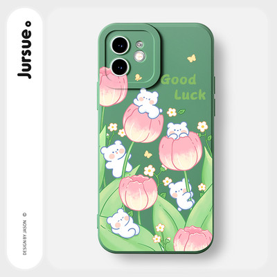 Ốp lưng JURSUE mềm chống sốc hoạt hình dễ thương đẹp Cho iPhone 17 16 15 14 13 12 11 Pro Max SE 2020 X XR XS ip 8 7 Plus kute Y3538