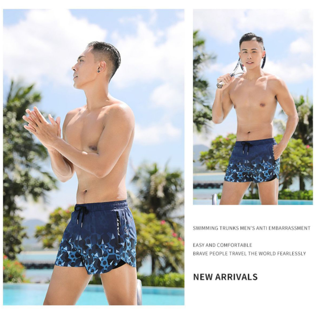 Quần Bơi Hai Lớp Form Rộng Thời Trang Mới 2023 Cho Nam