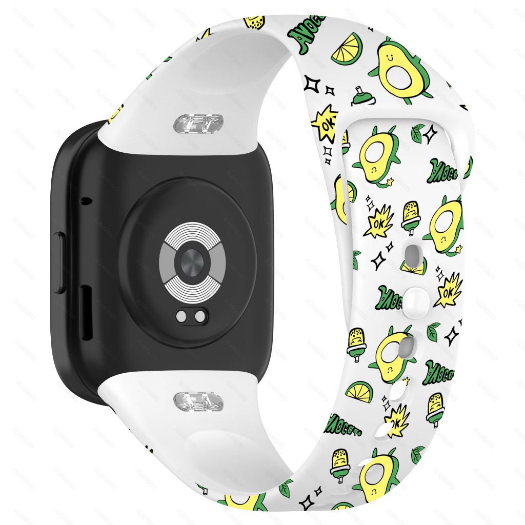 Dây Đeo Đồng Hồ Bằng Silicone TPU Mềm In Hình Quả Bơ Hoạt Hình Dễ Thương Cho Redmi Watch 3 lite