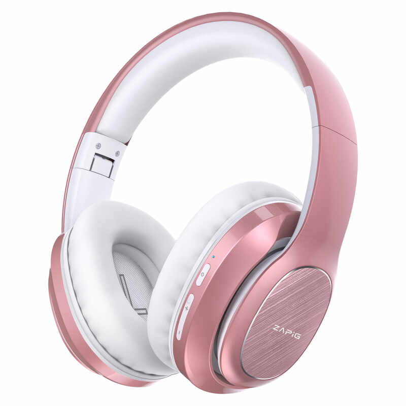 Tai Nghe Chụp Tai ZAPIG Hifi Không Dây Âm Thanh Trầm Sâu 72 Tiếng Có Mic Màu Vàng