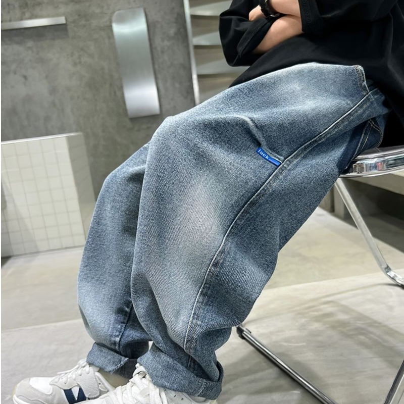 Quần Jean Ống Rộng Thoải Mái Thời Trang Mùa Hè Cho Bé Trai 110-170