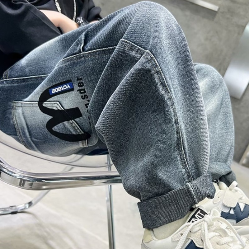 Quần Jean Ống Rộng Thoải Mái Thời Trang Mùa Hè Cho Bé Trai 110-170