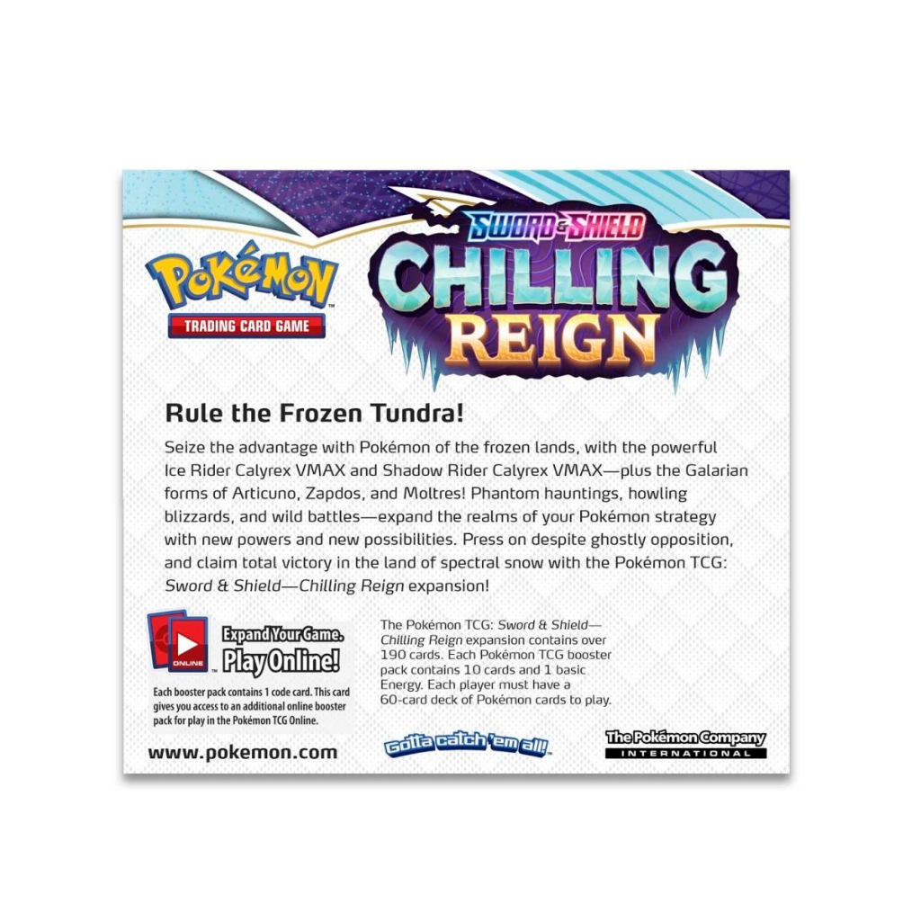 360 thẻ Pokemon Sword&Shield Chilling Reign Hộp hiển thị Supercharger Pokemon TCG
