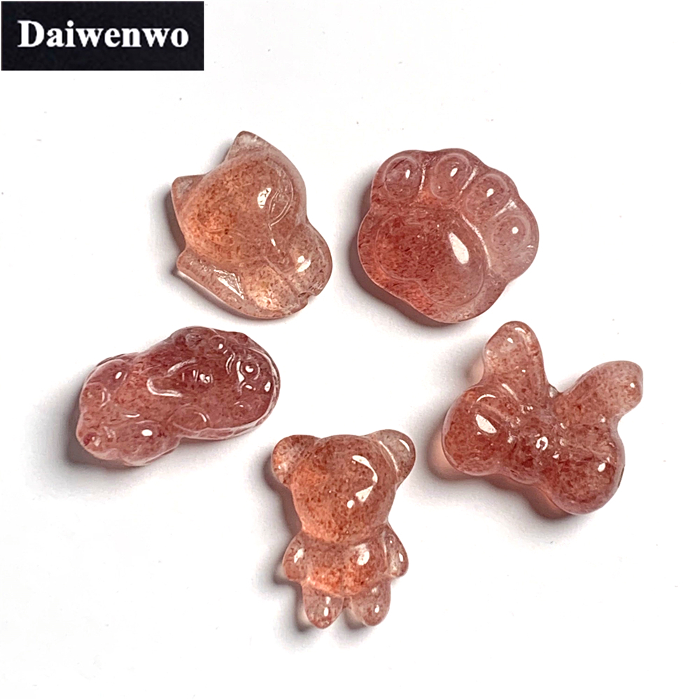 Mặt Dây Chuyền Hình Trái Dâu / Chân Gấu / Cáo Dễ Thương Dùng Làm Trang Sức Diy