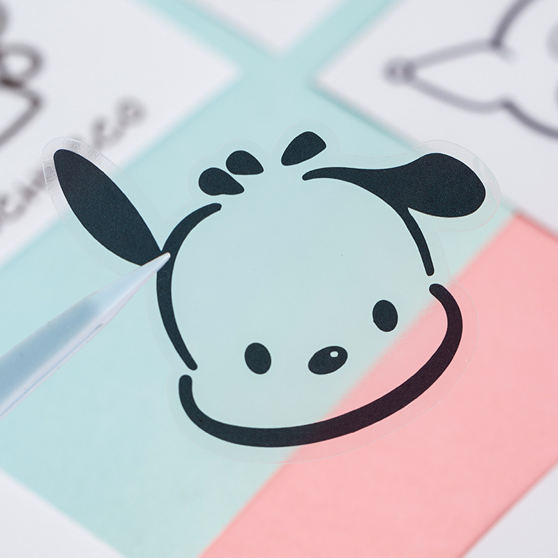 Sanrio Miếng Dán Trang Trí Bằng Kim Loại Chống Thấm Nước Hình Cún Kuromi Melody Pacha