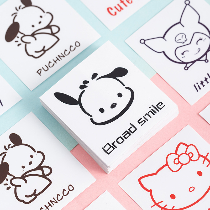 Sanrio Miếng Dán Trang Trí Bằng Kim Loại Chống Thấm Nước Hình Cún Kuromi Melody Pacha