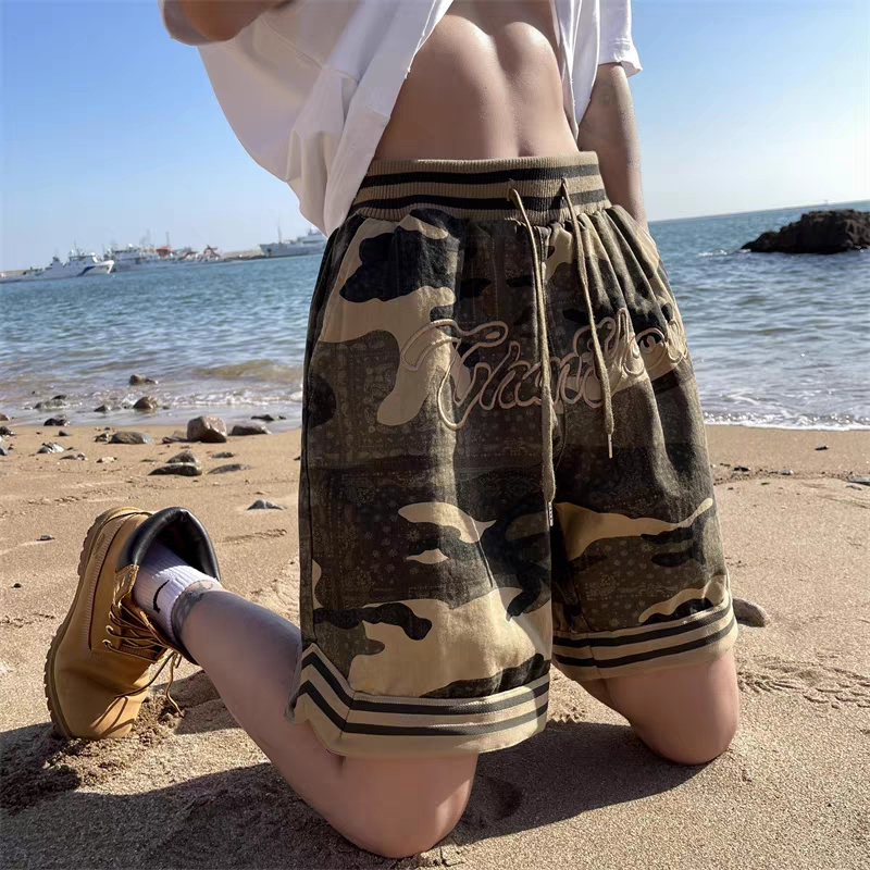 Kyushuad Quần Short Dáng Rộng Co Giãn Nhẹ Nhàng Hợp Thời Trang Cho Nam