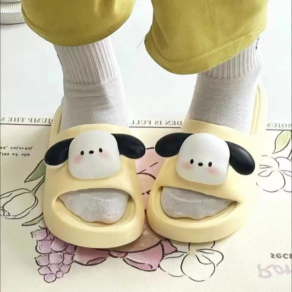 Dép Bánh Mì Nữ cute ,Dép Nữ Động Vật Chó Con Đáy Dày Chống Trượt Mùa Hè Dễ Thương TTP059