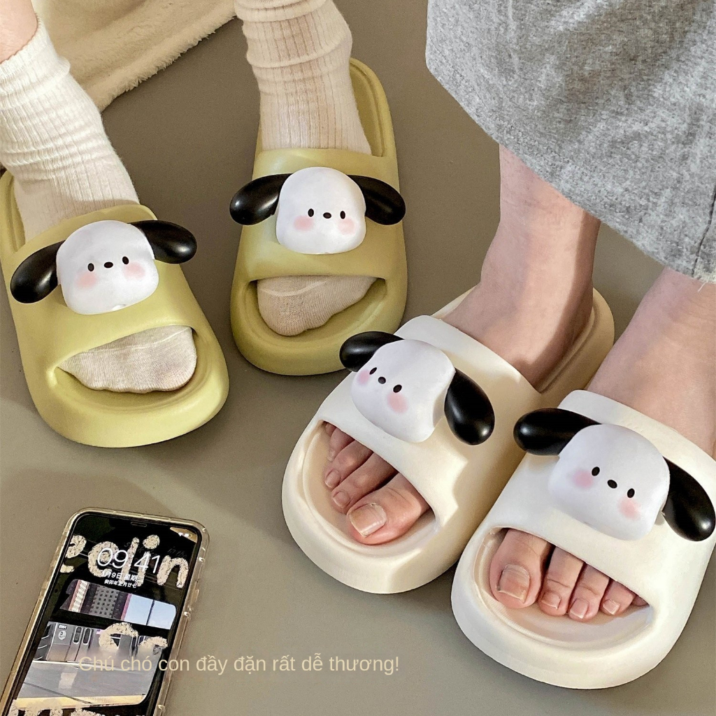 Dép Bánh Mì Nữ cute ,Dép Nữ Động Vật Chó Con Đáy Dày Chống Trượt Mùa Hè Dễ Thương TTP059