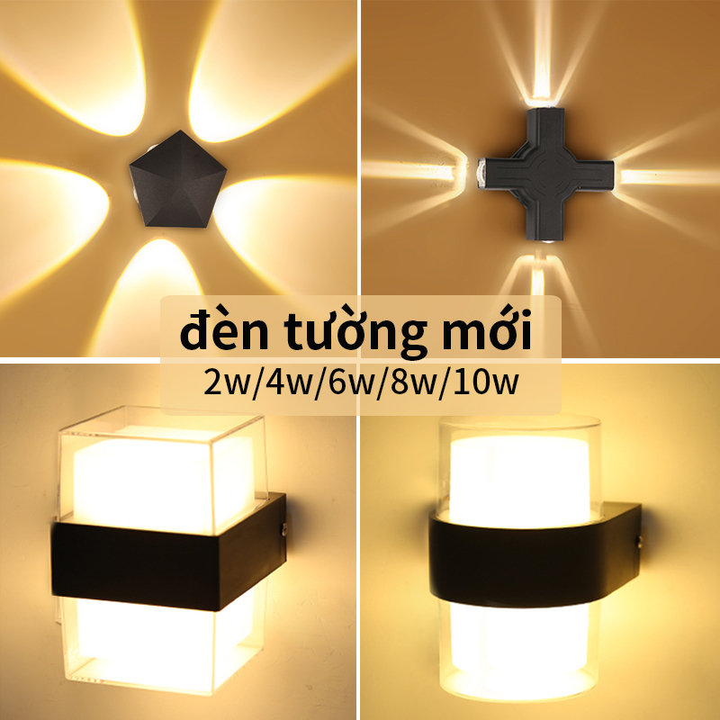 Đèn tường Led Ánh sáng tường trong nhà 2w 4w 5w 6w 8w 10w Đèn chiếu sáng tiêu điểm cho phòng khách phòng ngủ Đèn cầu thang Ánh sáng treo tường For Bathroom Mirror Wall lamp