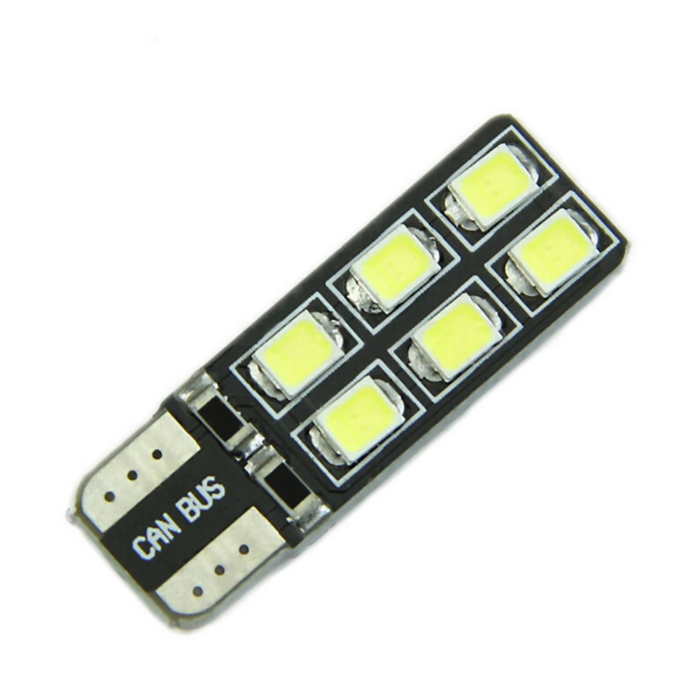 Set 2 Đèn LED T10 SMD W5W 194 168 Ánh Sáng Trắng Dành Cho Cửa Xe Ô Tô