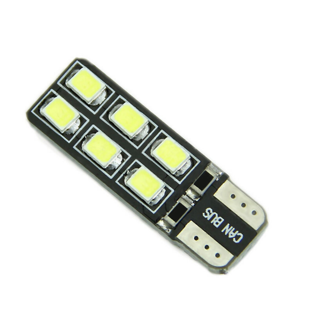 Set 2 Đèn LED T10 SMD W5W 194 168 Ánh Sáng Trắng Dành Cho Cửa Xe Ô Tô