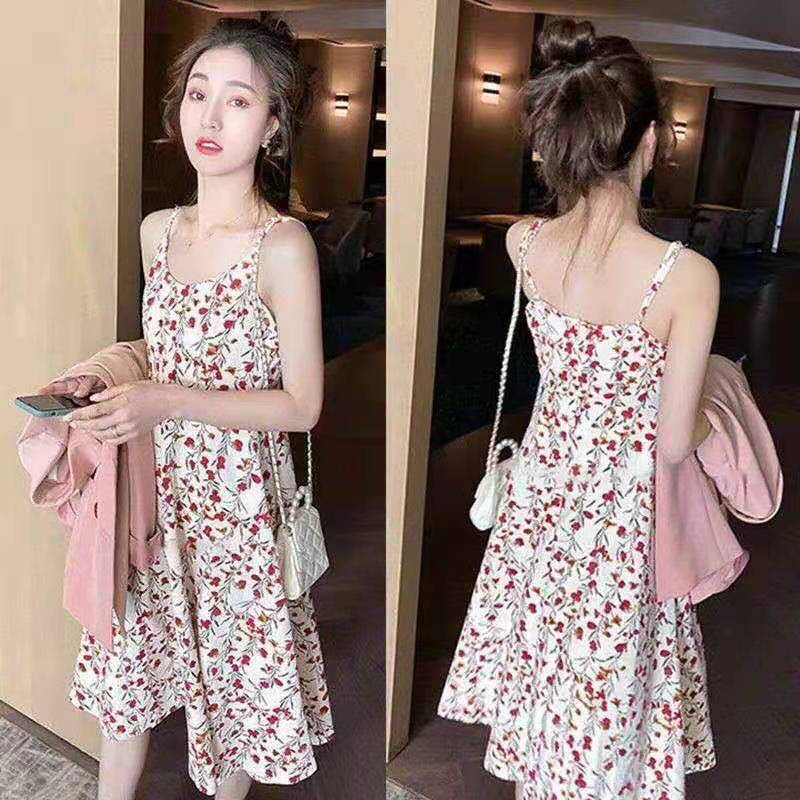 Đầm Nữ Cổ Chữ V Tay Ngắn Thêu Hoa Phong Cách Pháp Thanh Lịch Thời Trang