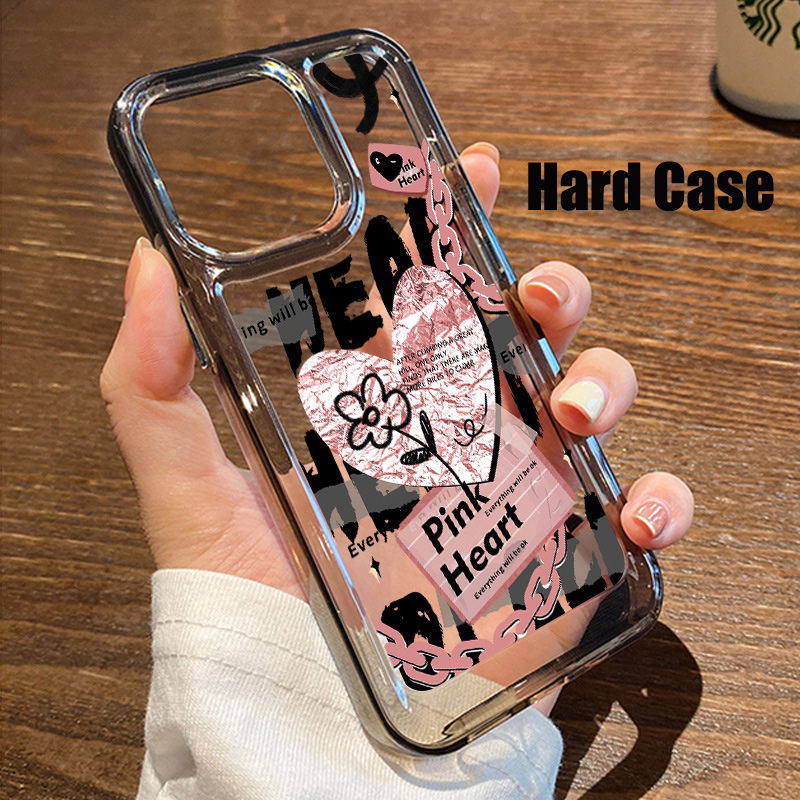 Ốp Điện Thoại Mềm Trong Suốt Chống Sốc In Họa Tiết Trái Tim Cho iPhone 14 13 12 11 6 7 Pro Max Plus Mini X XS Max XR