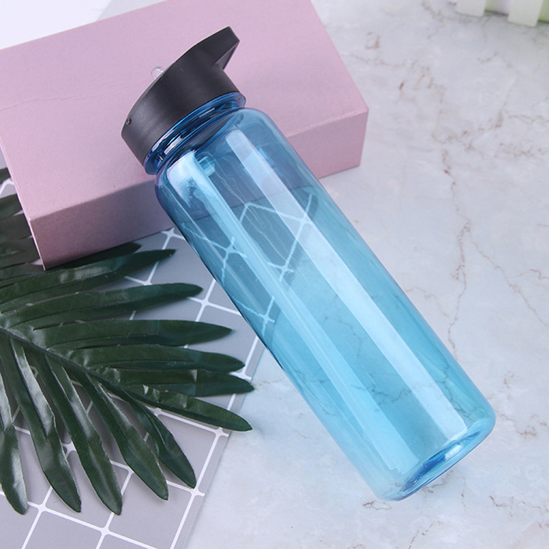 Bình Nước Thể Thao 750ml Bằng Nhựa Chống Rò Rỉ Kích Thước Nhỏ Gọn Kèm Ống Hút Mới