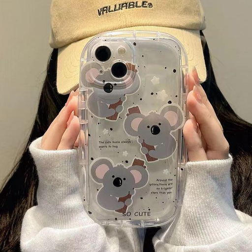 Ốp Điện Thoại TPU Silicon Mềm Trong Suốt Chống Sốc In Hình Chú Voi Cho IPhone 11 13 14 12 Pro 7 8 Plus XS Max X XR