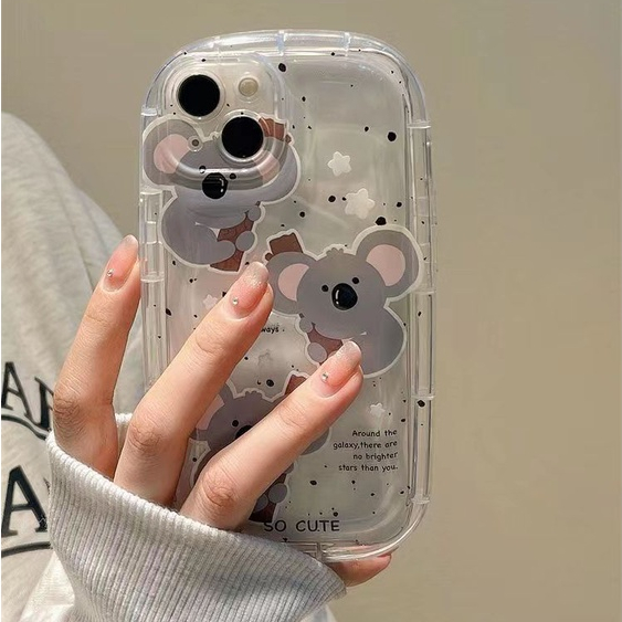 Ốp Điện Thoại TPU Silicon Mềm Trong Suốt Chống Sốc In Hình Chú Voi Cho IPhone 11 13 14 12 Pro 7 8 Plus XS Max X XR