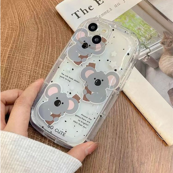 Ốp Điện Thoại TPU Silicon Mềm Trong Suốt Chống Sốc In Hình Chú Voi Cho IPhone 11 13 14 12 Pro 7 8 Plus XS Max X XR