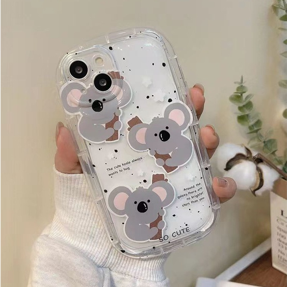 Ốp Điện Thoại TPU Silicon Mềm Trong Suốt Chống Sốc In Hình Chú Voi Cho IPhone 11 13 14 12 Pro 7 8 Plus XS Max X XR