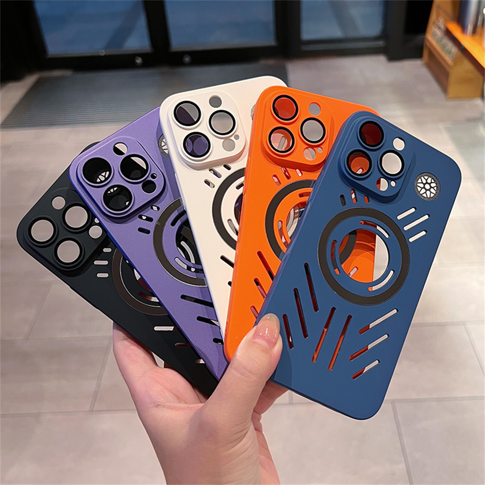 Ốp Điện Thoại Nam Châm Tản Nhiệt Không Dây Cho iphone 15 14 13 12 11 pro max