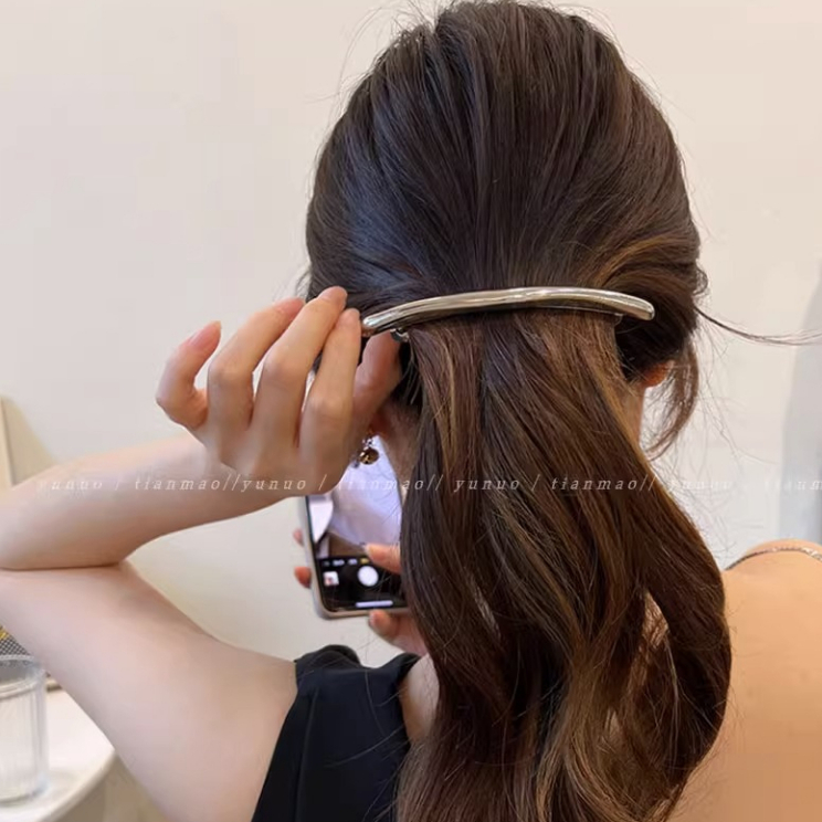 Kẹp Tóc Kim Loại Cong Đơn Giản Một Lần Chất Lượng Cao