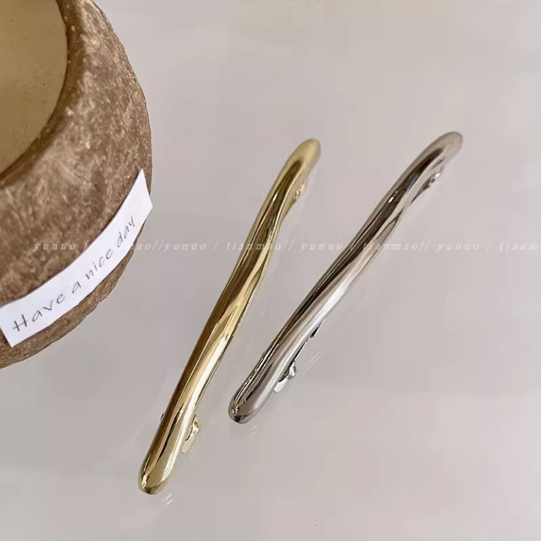 Kẹp Tóc Kim Loại Cong Đơn Giản Một Lần Chất Lượng Cao