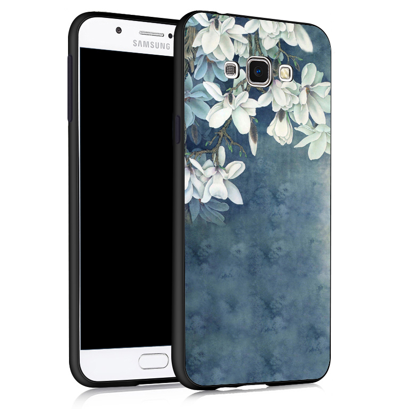 Ốp điện thoại silicon có giá đỡ và dây đeo cho in hình giản dị cá tính cho Samsung Galaxy A8 2015/A8000