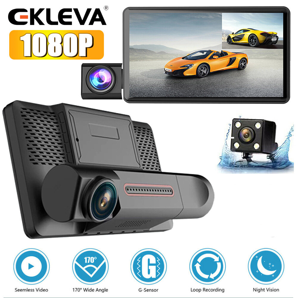 Camera Ghi Hình Trước Và Sau Cho Xe Hơi EKLEVA 1080P DVR 4 "Cảm Biến G 24h