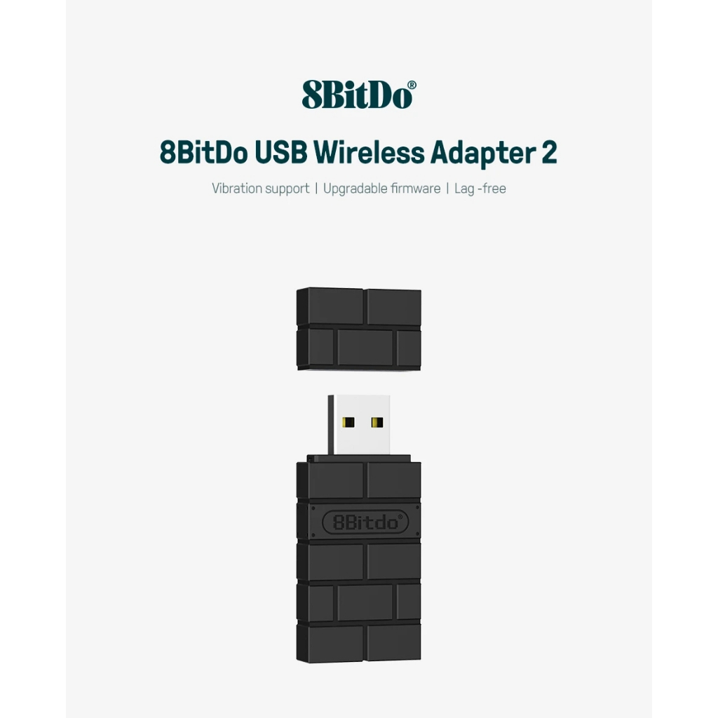 8BitDo USB Wireless Adapter 2 - Dùng cho Nintendo Switch, Windows, Mac, Xbox, PS4