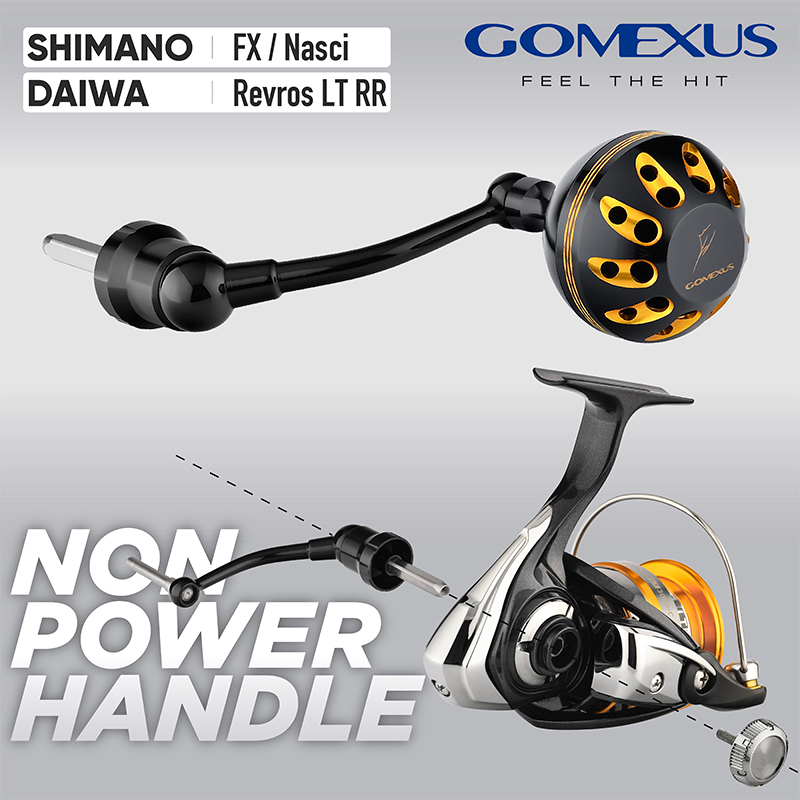 Tay quay máy câu cá GOMEXUS không cần nguồn 57mm thích hợp cho Shimano Sienna FX Nasci Daiwa Revros LT RR
