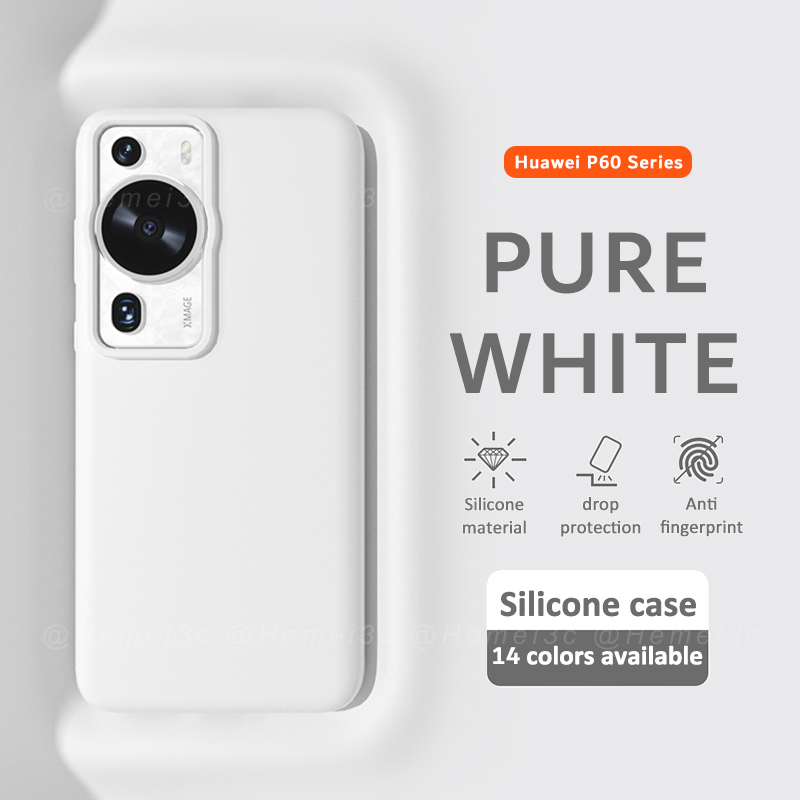 Ốp Điện Thoại Gel Silica Cứng Cho Huawei P60 P50 P40 P30 Mate 50 40 30 20 Pro