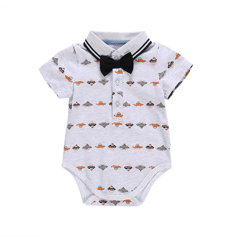 Bộ quần áo LUCKYCANDY ngắn tay hình gấu hoạt hình cho bé