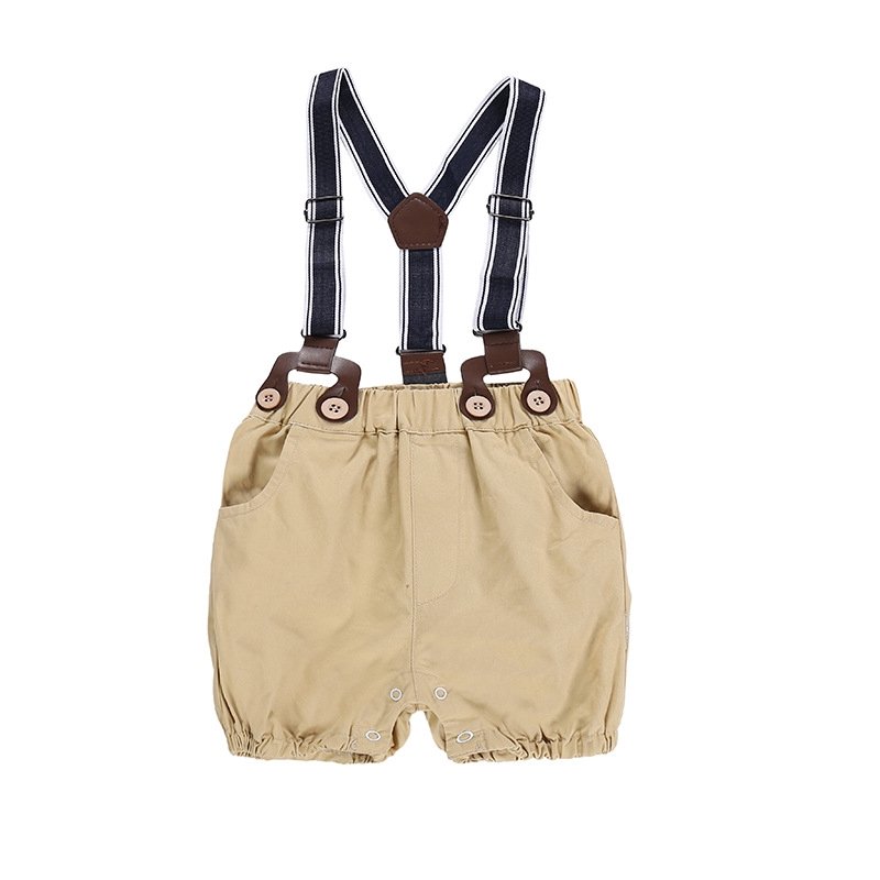 Bộ quần áo LUCKYCANDY ngắn tay hình gấu hoạt hình cho bé