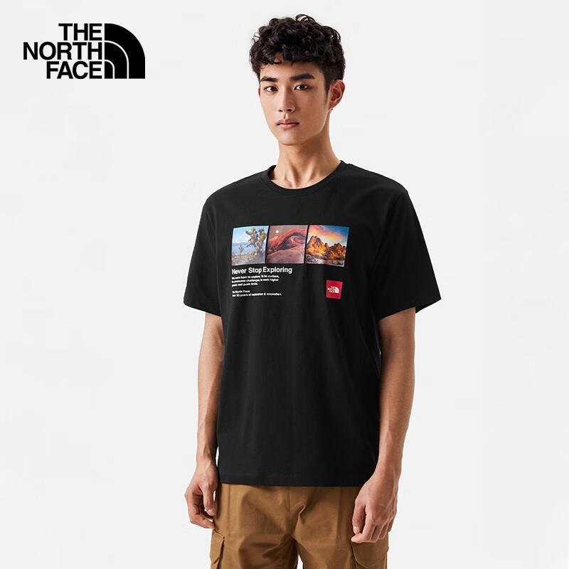 The North Face Áo Thun Tay Ngắn Chất Liệu Cotton Thoáng Khí Thời Trang Cho Nam
