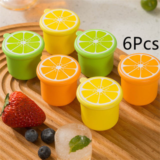 Set 6 Khuôn Silicone Làm Đá Hình Tròn Có Nắp Đậy